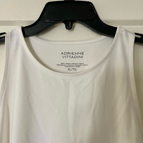 White High Neck Sleeveless Tank XL - Adrienne Vittadini - Picture 2 of 3